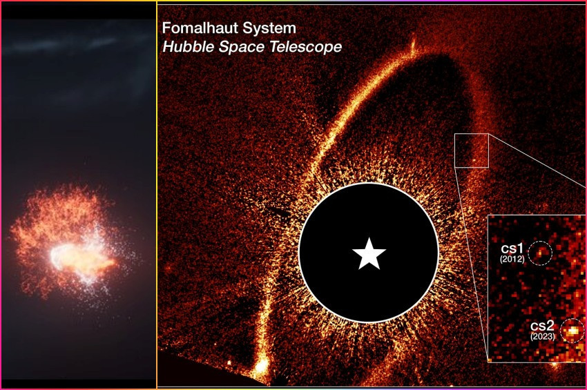Uzayda bir ilk: Hubble 25 Işık Yılı Uzaktaki çarpışmayı görüntüledi