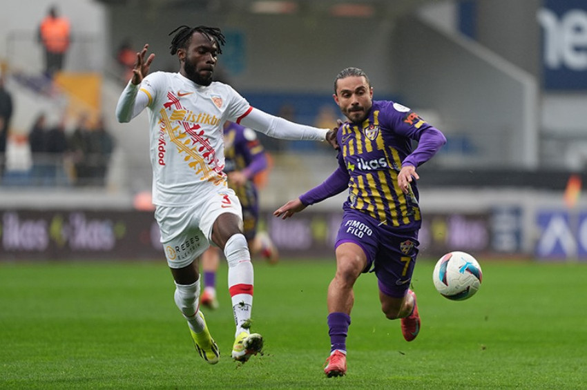 Eyüpspor ile Kayserispor karşılıklı gollerle puanları paylaştı