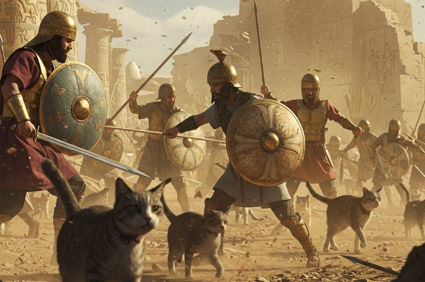 Persler Mısırlılar ile savaşırken kedileri kalkan gibi kullandı mı?