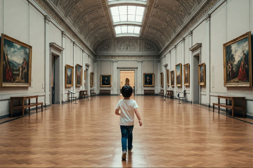 4 yaşındaki çocuk müzedeki 50 milyon liralık tabloya zarar verdi