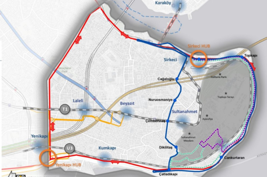 İstanbulun Tarihi Yarımadasında yeni ulaşım değişiklikleri
