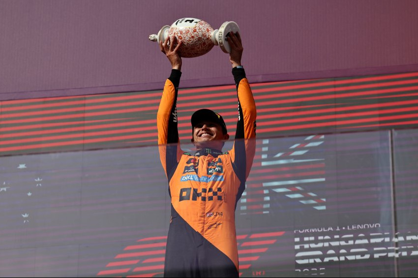 Formula 1 Macaristan etabında zafer McLaren pilotu Lando Norrisin