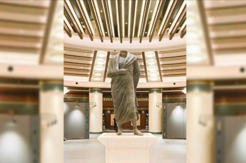 Türkiyeye dönen Marcus Aurelius heykeli Arkeolojinin Altın Çağı sergisinde