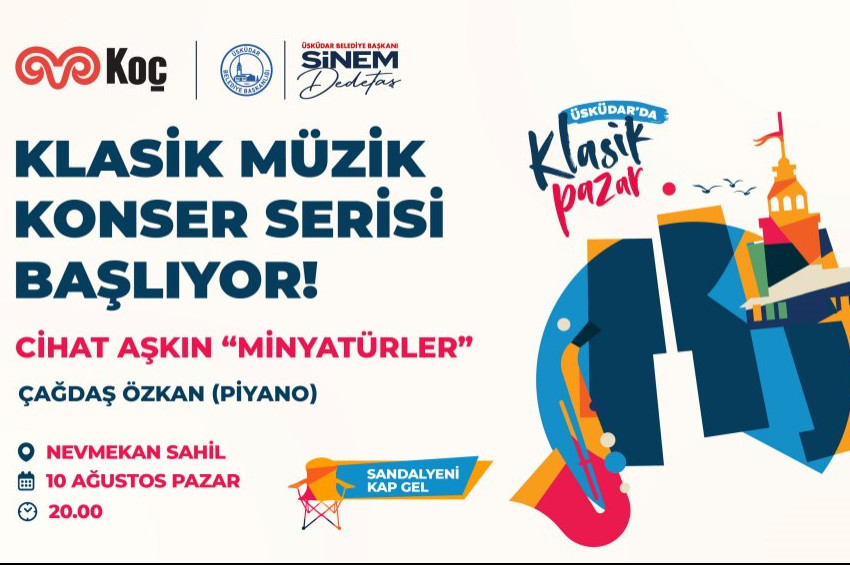 Üsküdarda Klasik Pazar konserleri ü Cihat Aşkın’ın ile başlıyor