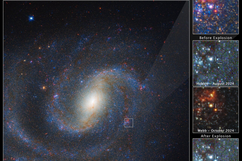 Hubble’ın bile göremediği patlayan yıldızı  James Webb gördü